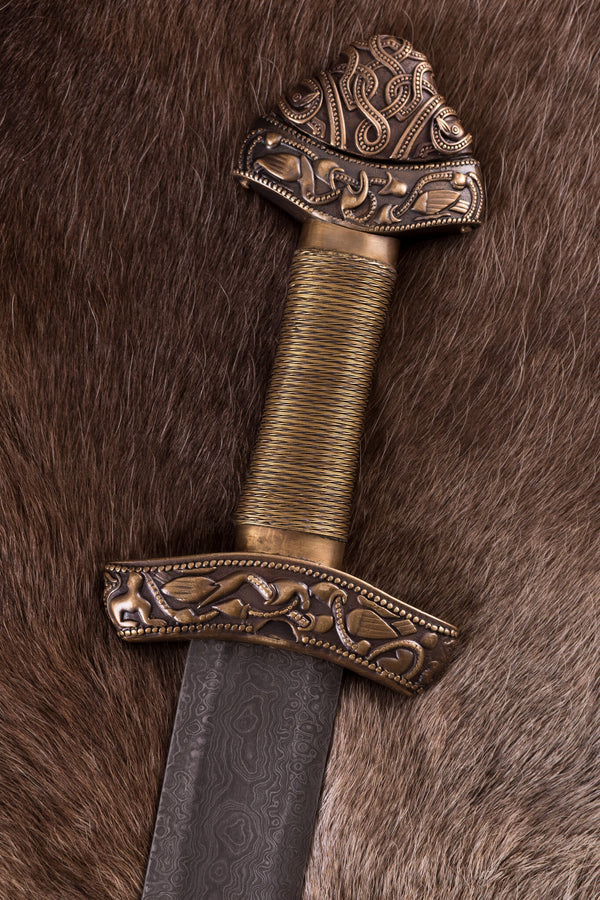 Épée Viking Dybek damas, semi-tranchant