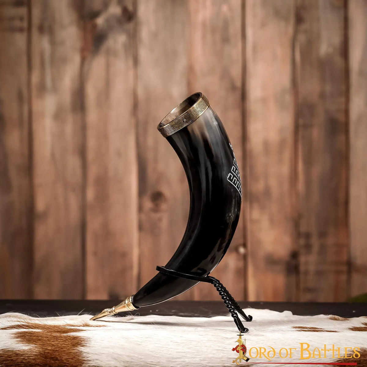 Viking drinkhoorn met Yggdrasil, 300-500 ml