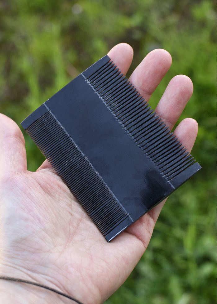 Pettine doppio in corno