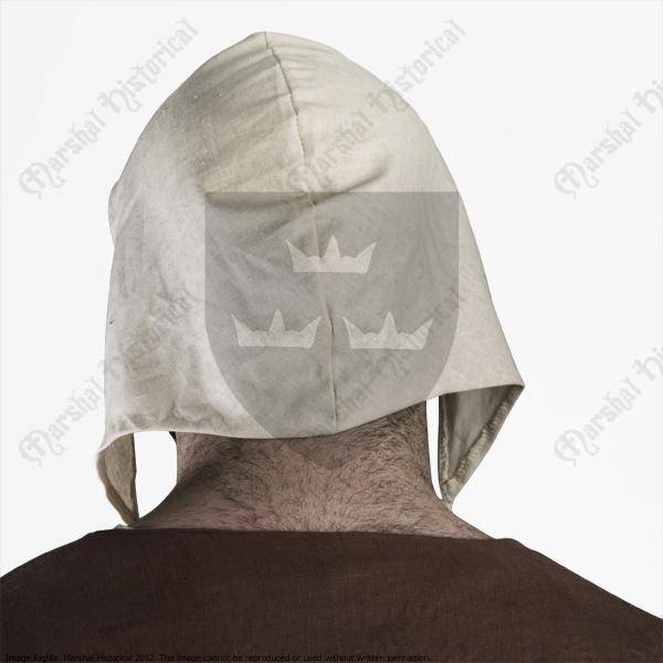 Haube aus dem 12.–13. Jahrhundert, creme