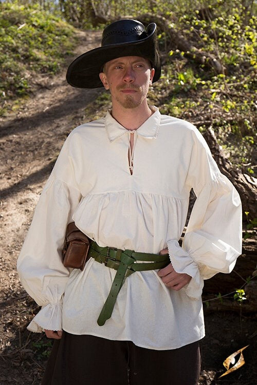 Koszula piracka Jack, naturalna