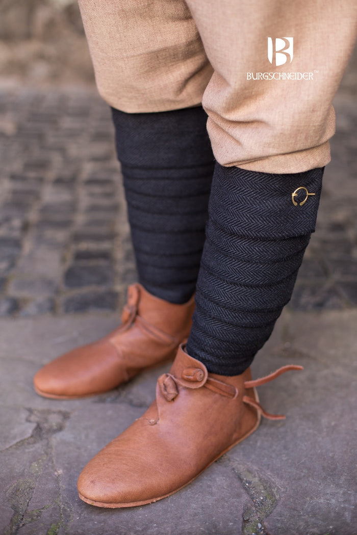 Benvindor Asgar, svart grå, ullmix