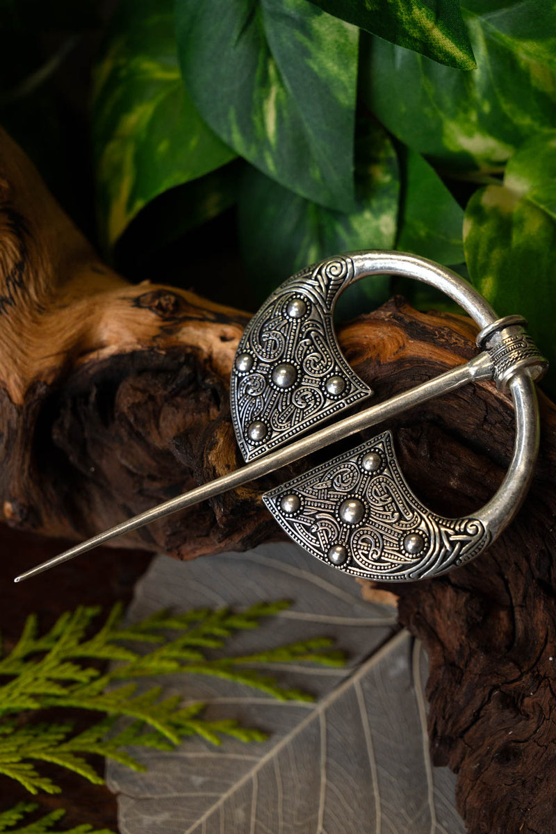 Broche gaélico Ballyspellan, bronce plateado