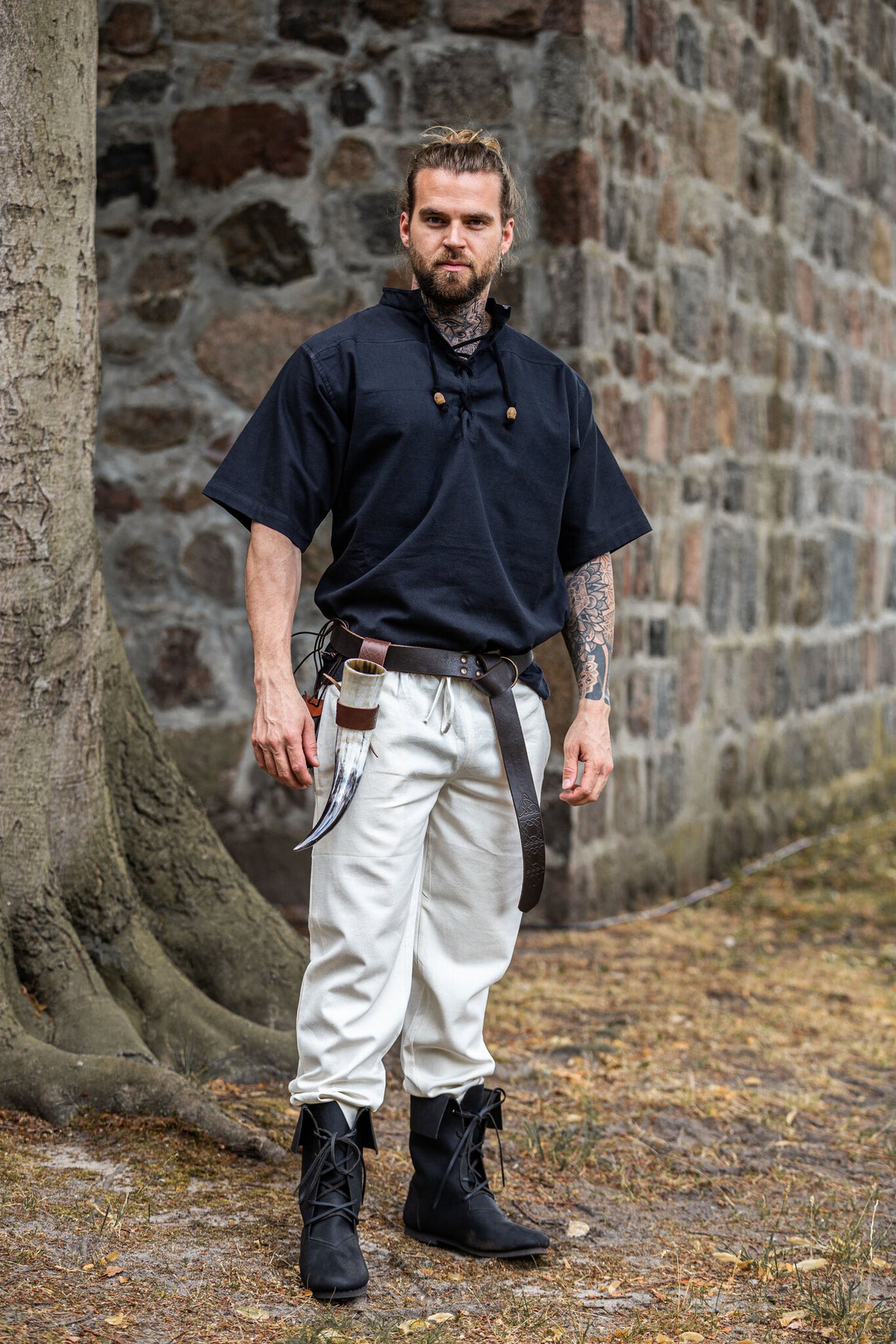 Cotton trousers Alin, cream