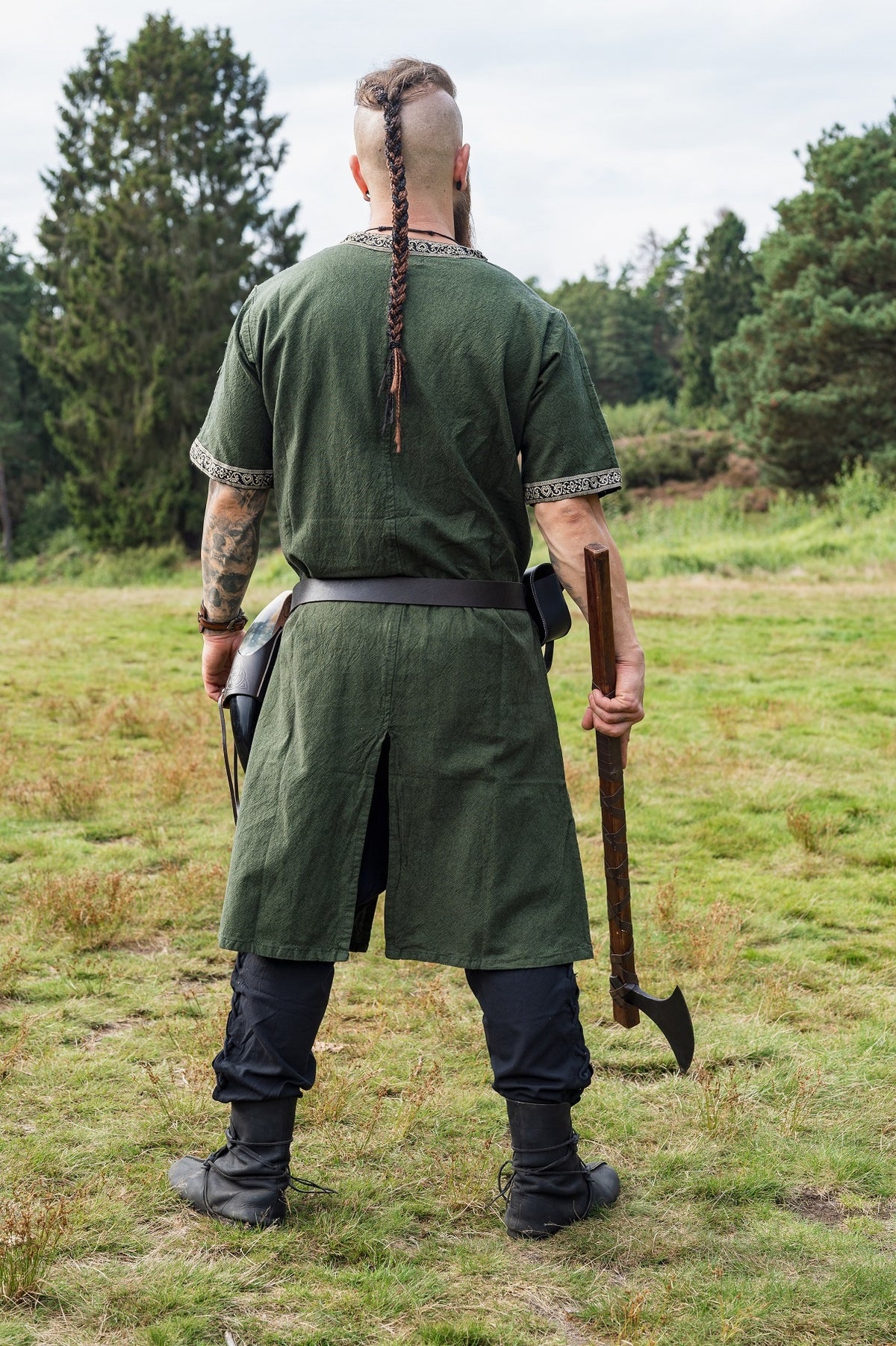 Keltisk tunika, korta ärmar, grön