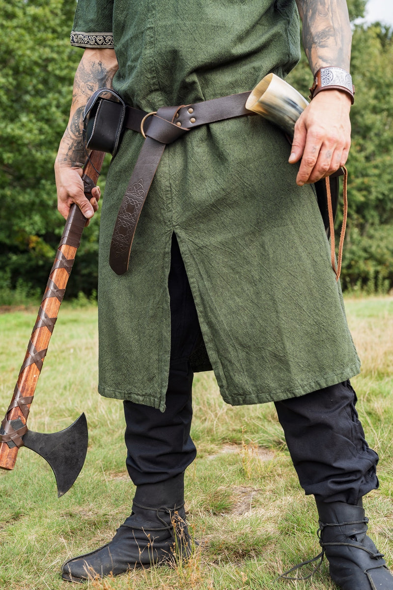 Keltische tuniek, korte mouwen, groen