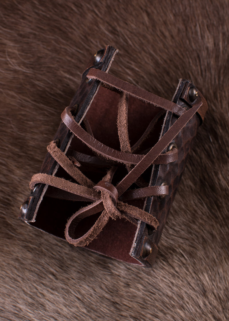 Bracelet Huginn & Muninn, cuir