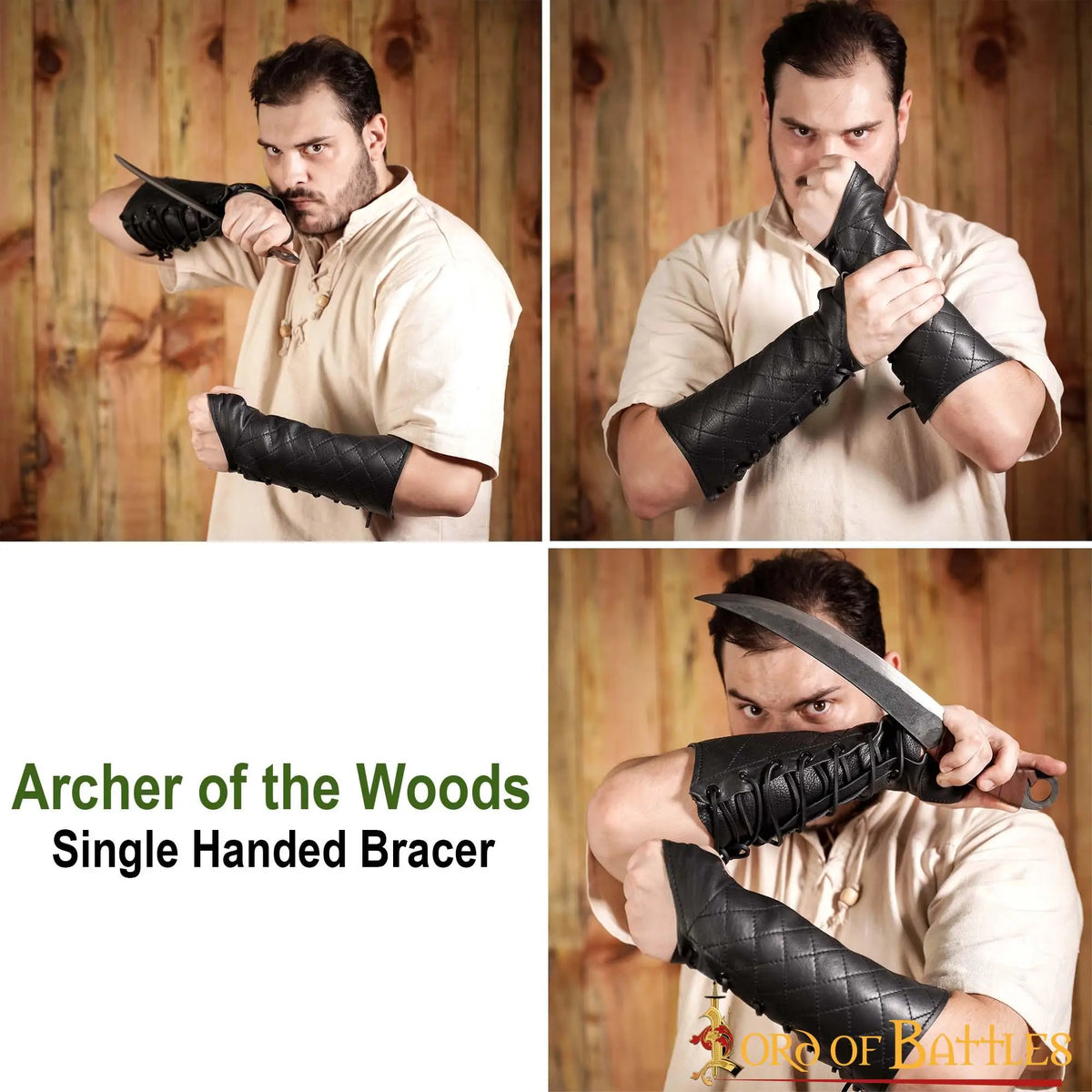 Boogschutter bracer rechterhand, bruin