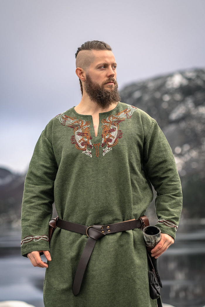Viking tunic Snorri, green