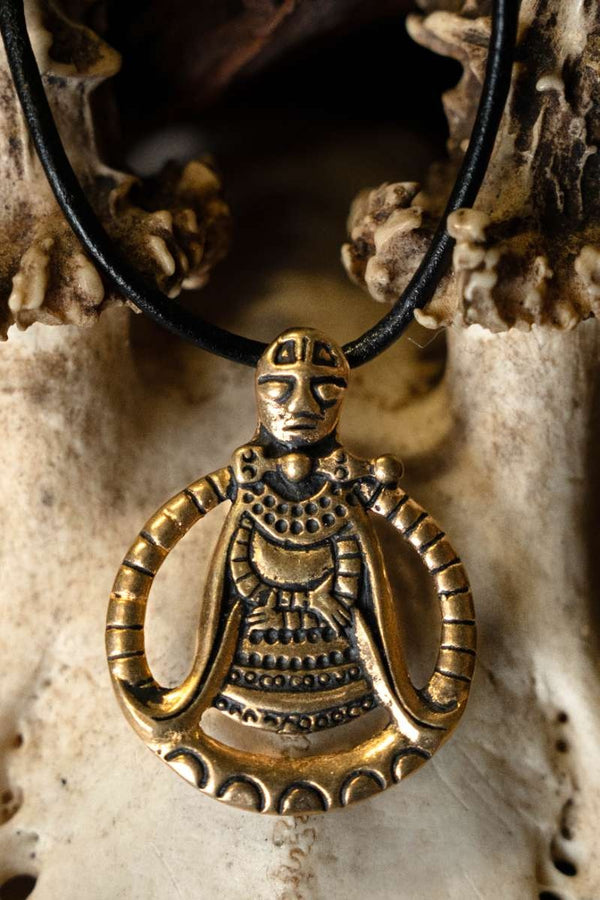 Viking Völva-amulet Aska, brons