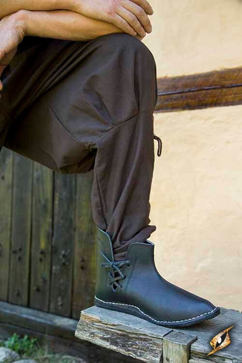 Średniowieczne trzewiki Galahad, czarne