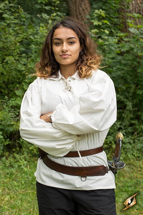 Two-part sword belt, brown