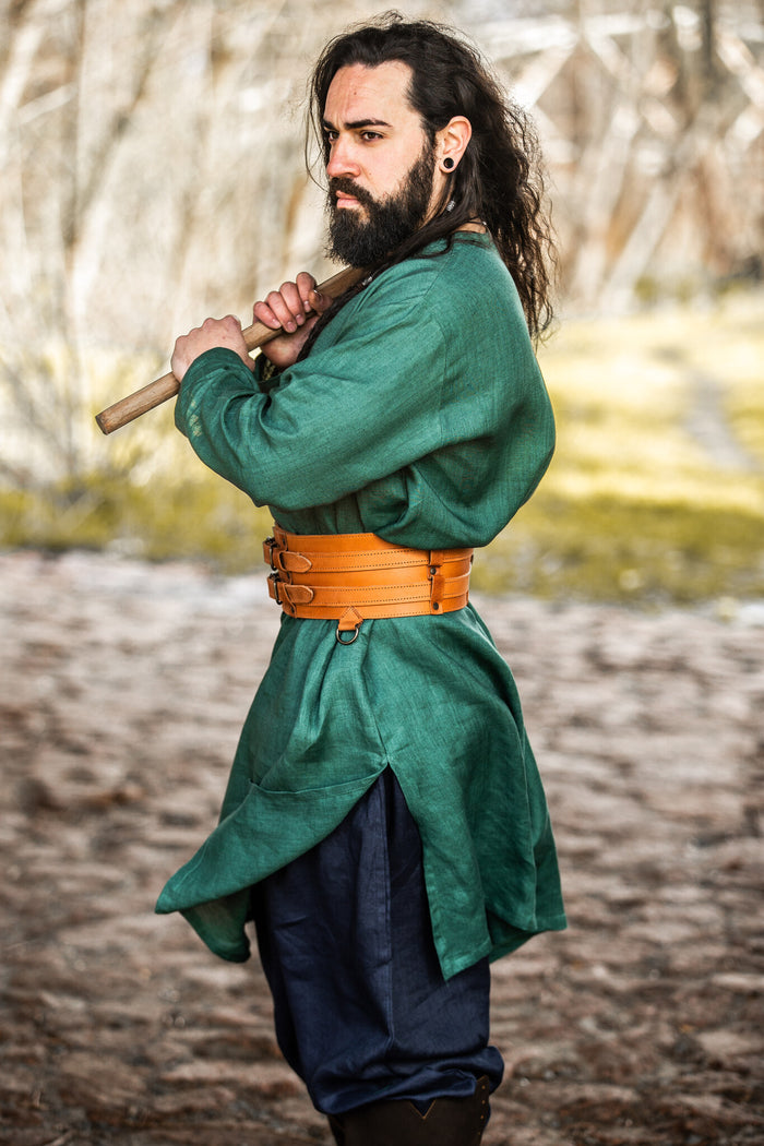 Thorsberg tunic Germanic, linen, green