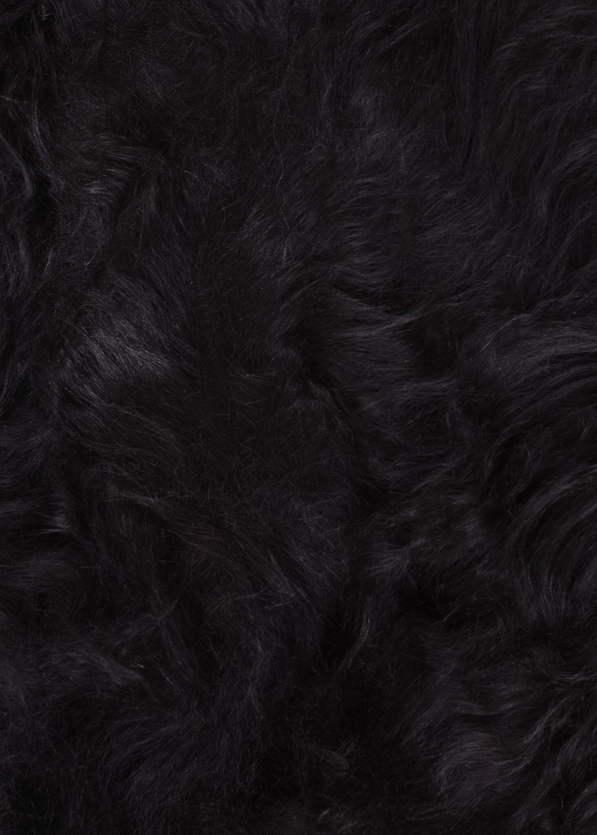 Peau de mouton scandinave noire