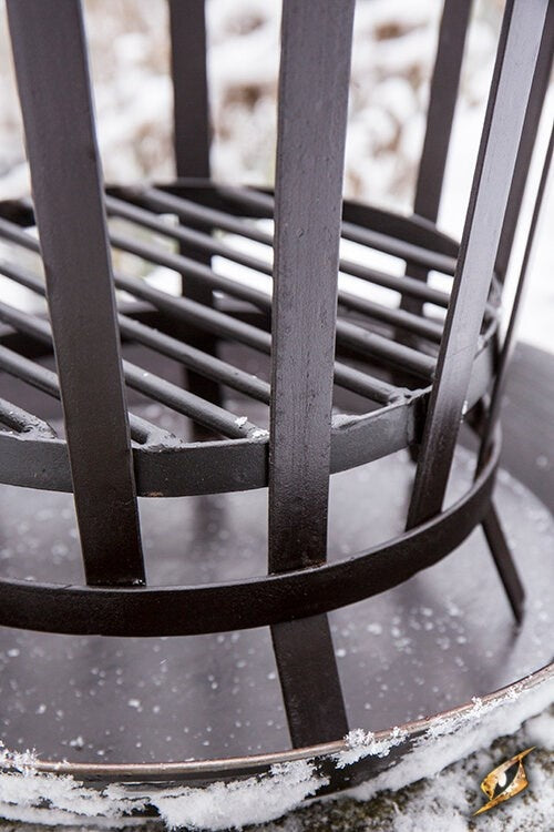 Braciere con piastra metallica