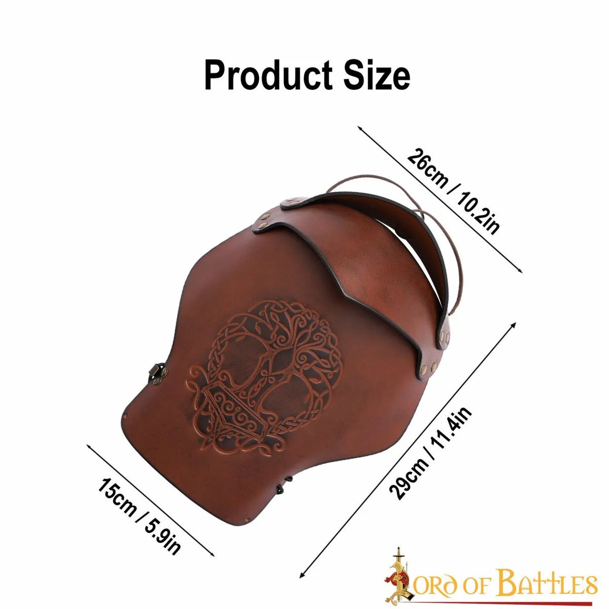 Odinė pauldron Yggdrasil Mjolnir, žalia