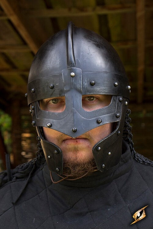 Viking LARP helm Egil, gebronsd, 1-1.2 mm