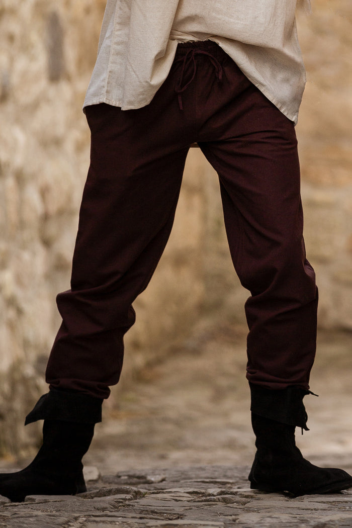 Spodnie bawełniane, brązowe