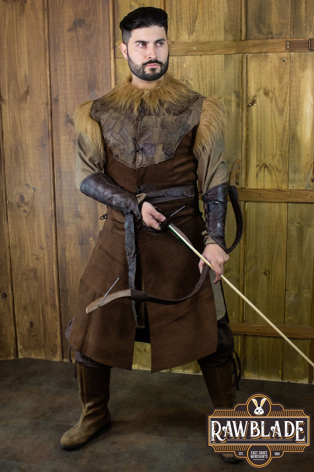 Falcon Leather Jerkin, brown