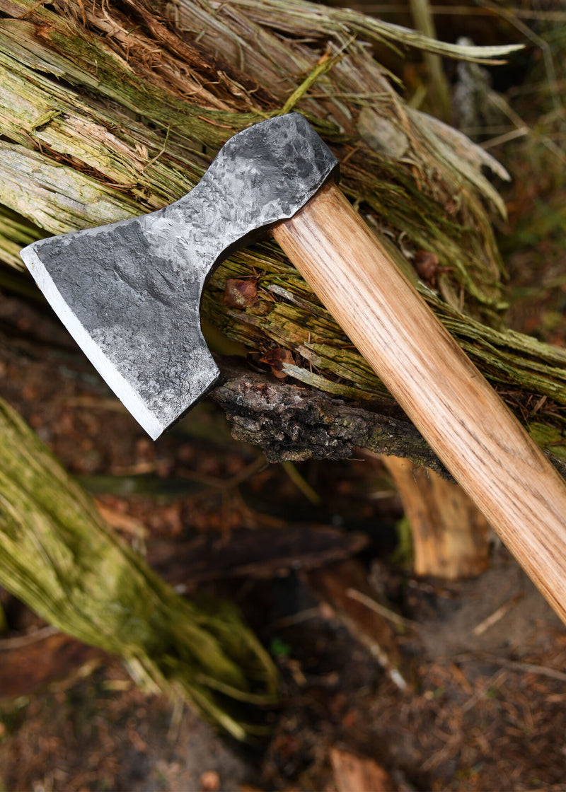 Wikinger Axt, handgeschmiedeter Stahl, Typ D, halb scharf