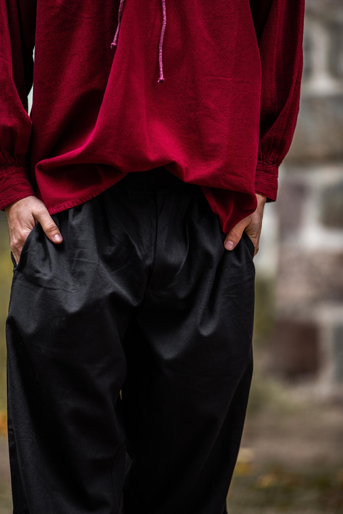 Spodnie trzyczwarte, czarne