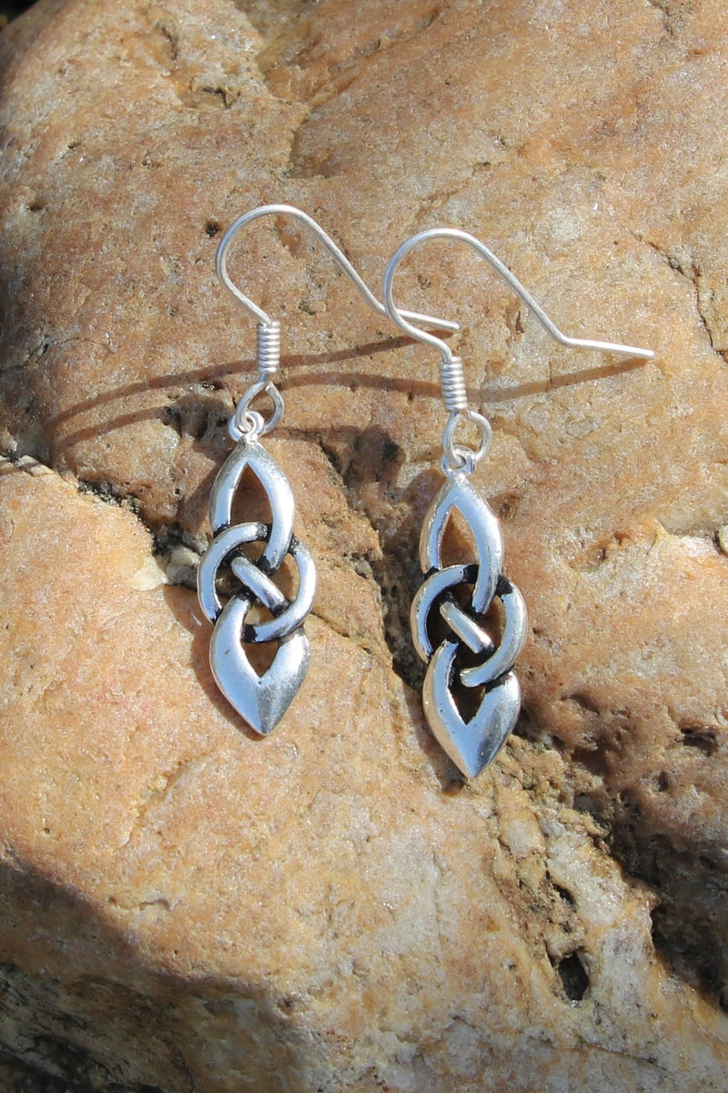 Pendientes celtas Dagda, bronce plateado