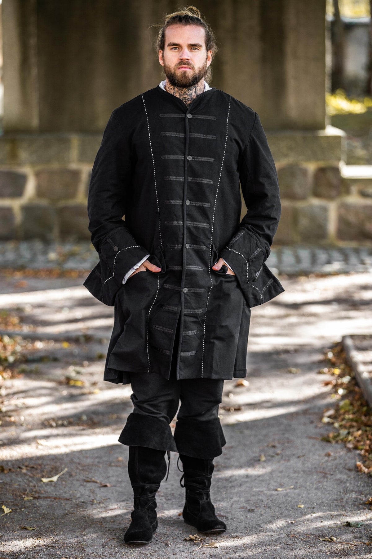 17de eeuwse Boekaniersjas, zwart