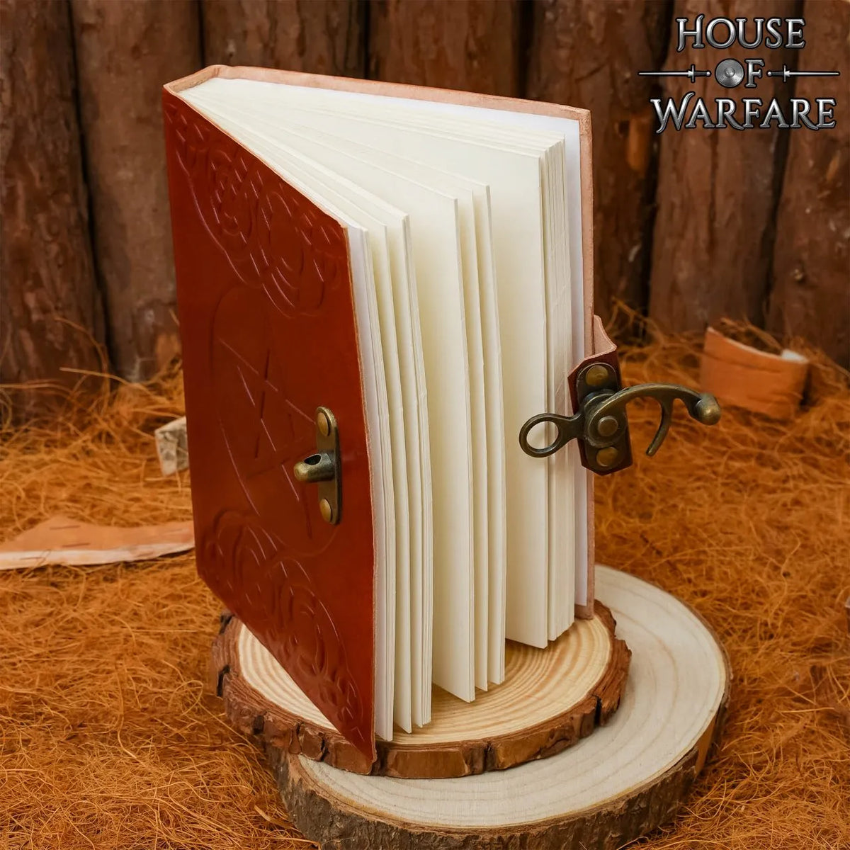 Leather book Pentagram with lock