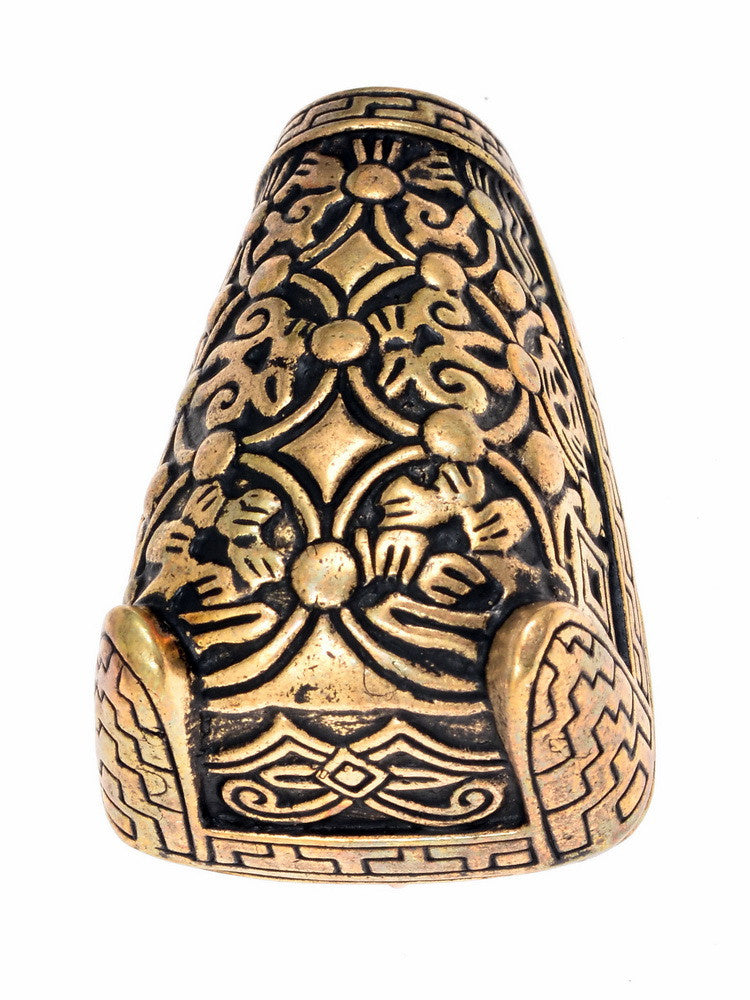 Brosza tarczowata z głowami zwierząt Gotland, brąz