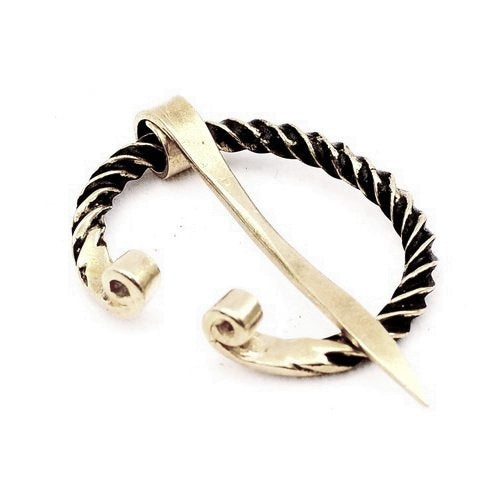 Viking hoefijzerfibula Birka, verzilverd brons