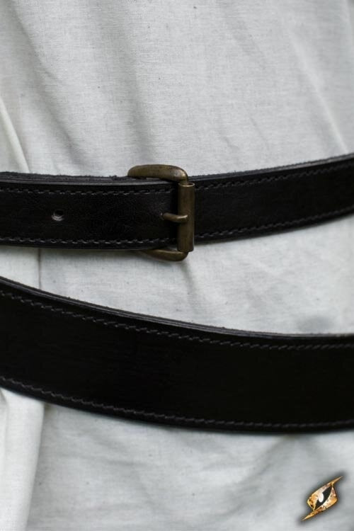 Two-part sword belt, black