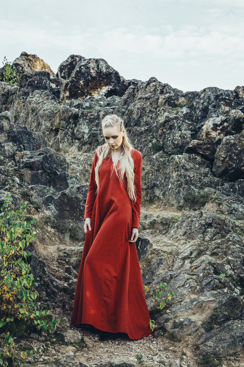 Robe Viking Lina, rouge
