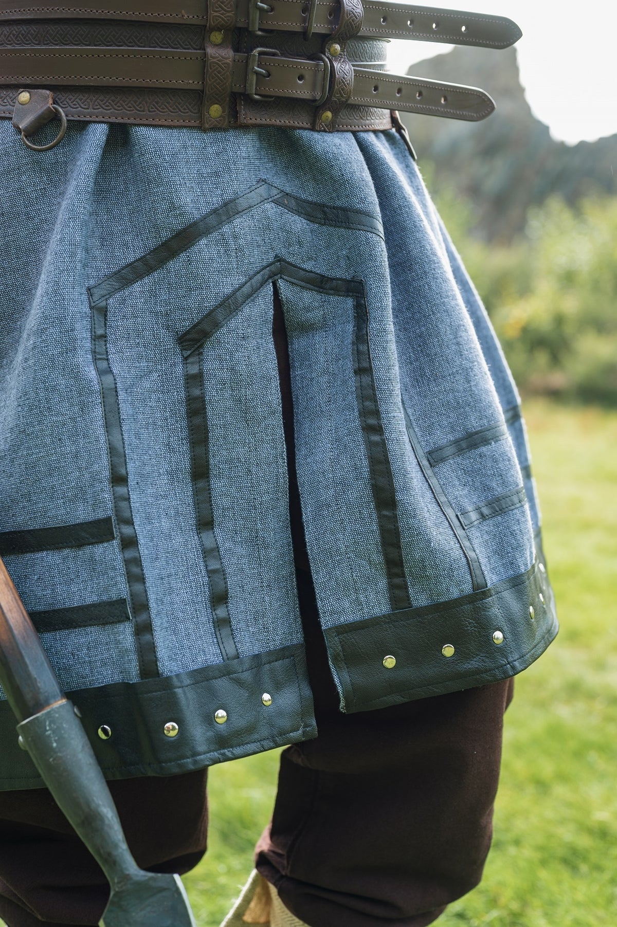 Viking tuniek Rollo, blauw-grijs