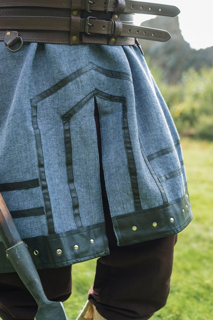 Viking tuniek Rollo, blauw-grijs