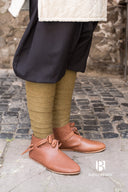 Owijacze na nogi Aki, jesienna zieleń, mieszanka wełny