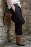 Trousers with buttons, brown