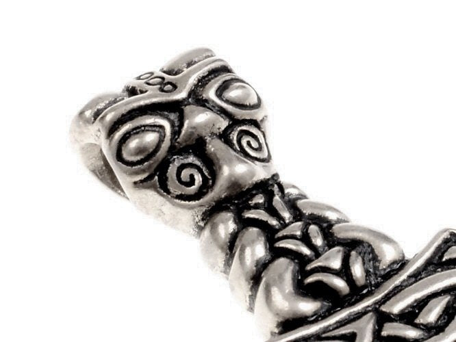 Marteau de Thor avec tête de loup, bronze