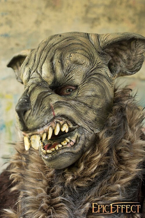 Maska gryzonia LARP, brązowa