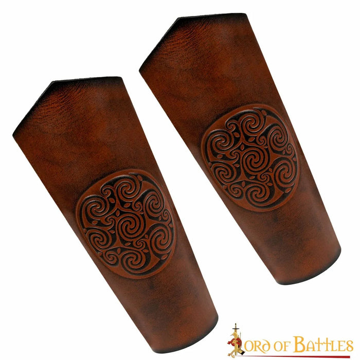 Leren bracers Ingalvur, lang