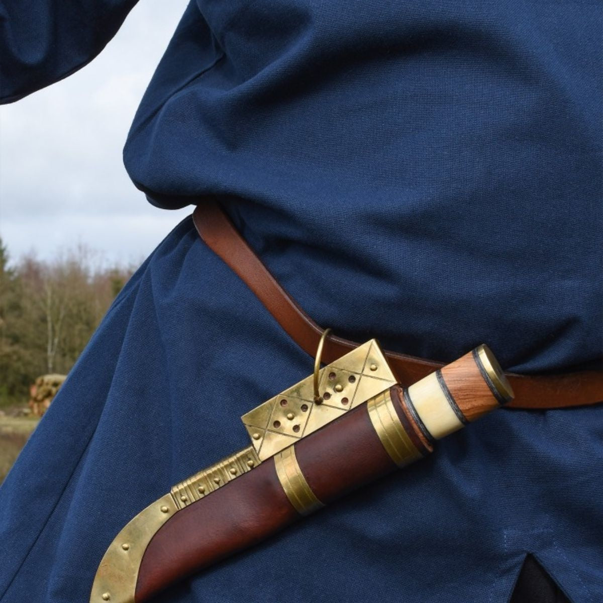 Tuniki Birka Knut, krótki rękaw, niebieska