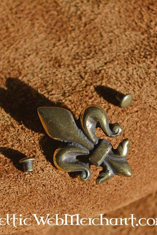 Fregio per cintura fleur-de-lys (set da 5 pezzi), bronzo argentato