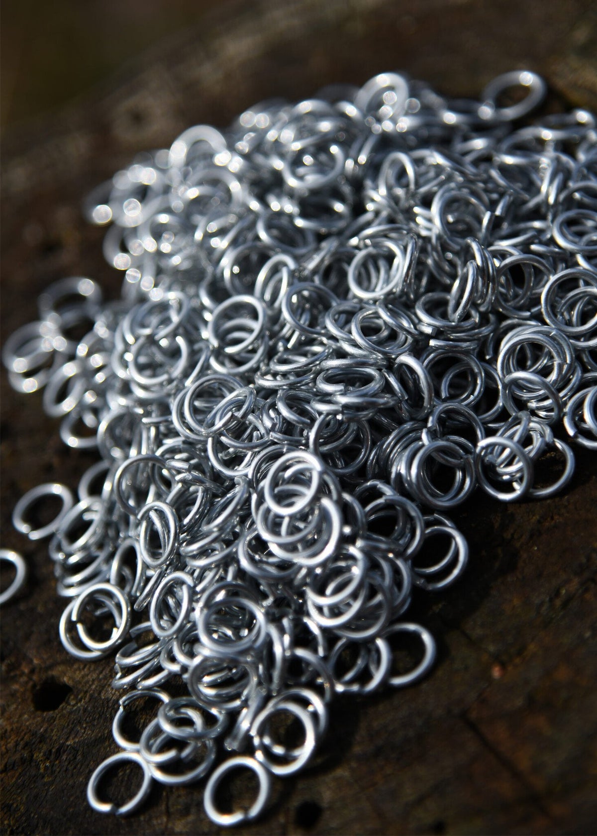 1 kg galvaniserede ringe til ringbrynje, uklinkede, 8 mm