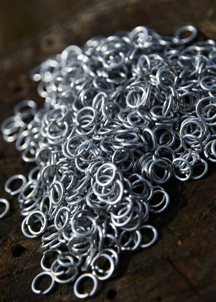 1 kg galvaniserede ringe til ringbrynje, uklinkede, 8 mm