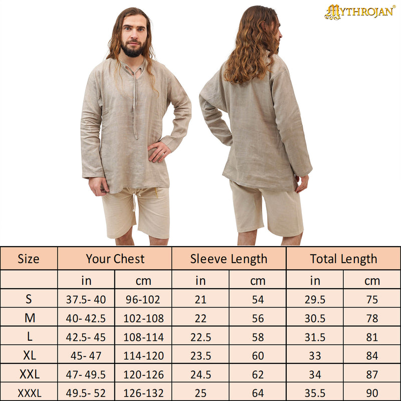 Frühmittelalterliche Untertunika, Leinen, natur