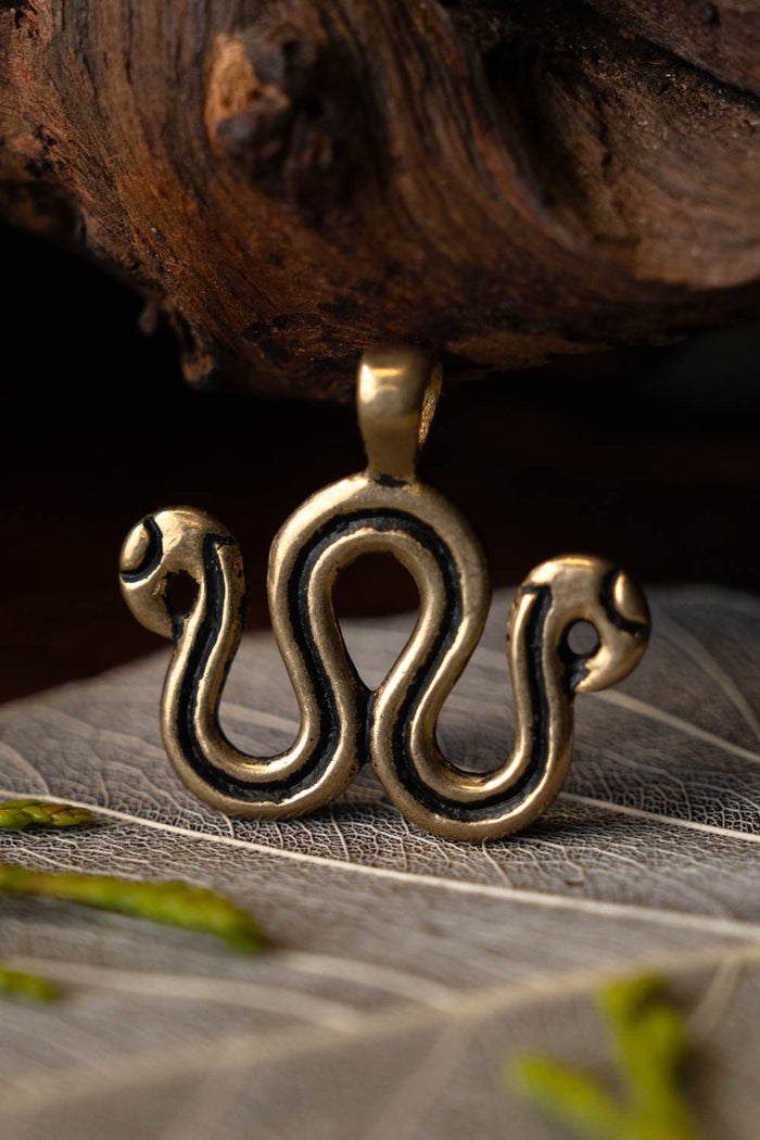 Viking jewelry divider Snake, bronze