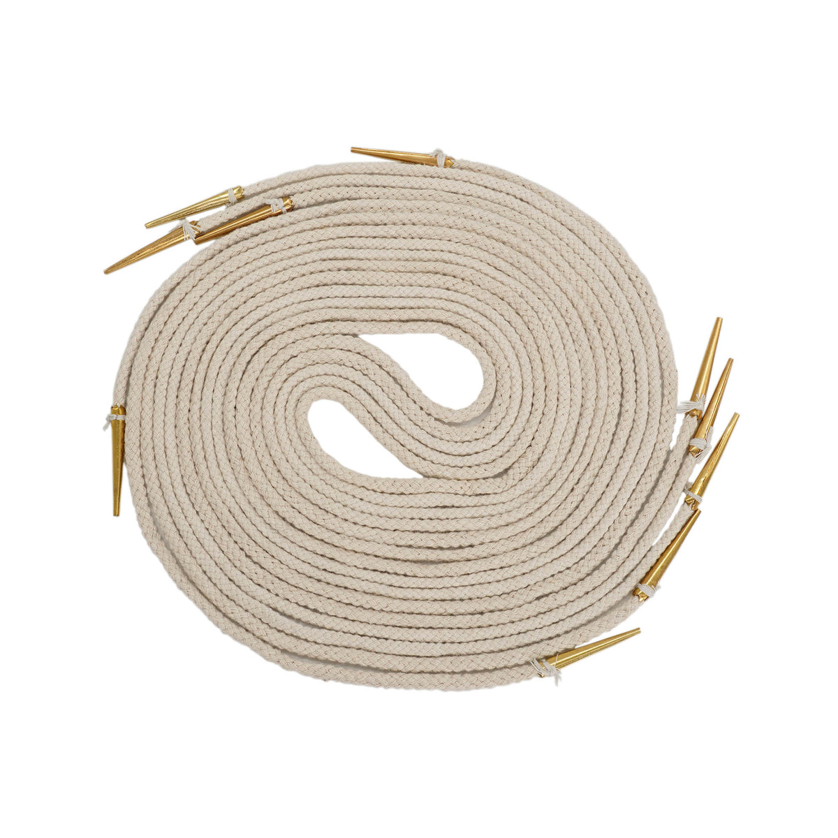 Snören med snörändar 150 cm, set om 5, naturfärg