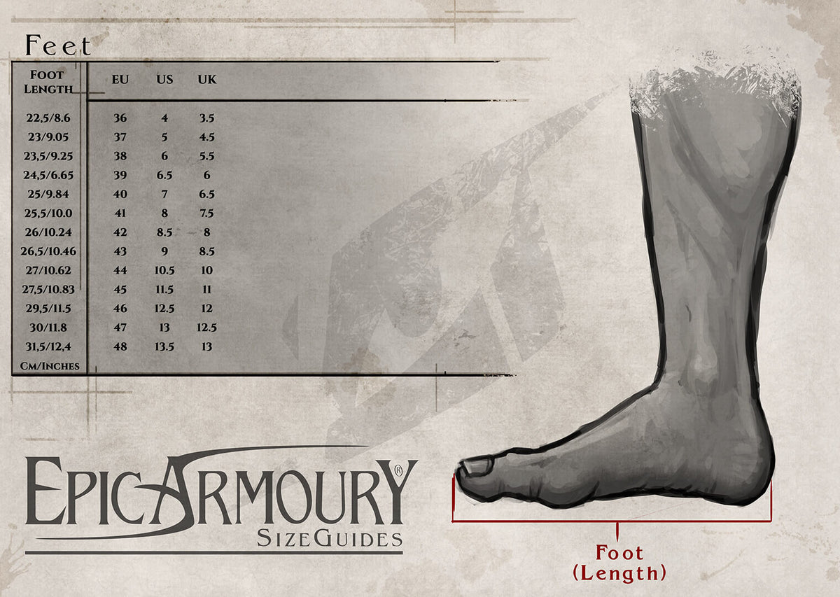 Botas medievales de tobillo Godfrey, negras