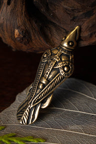 Fibula de Ave Vendel Uppåkra, bronze