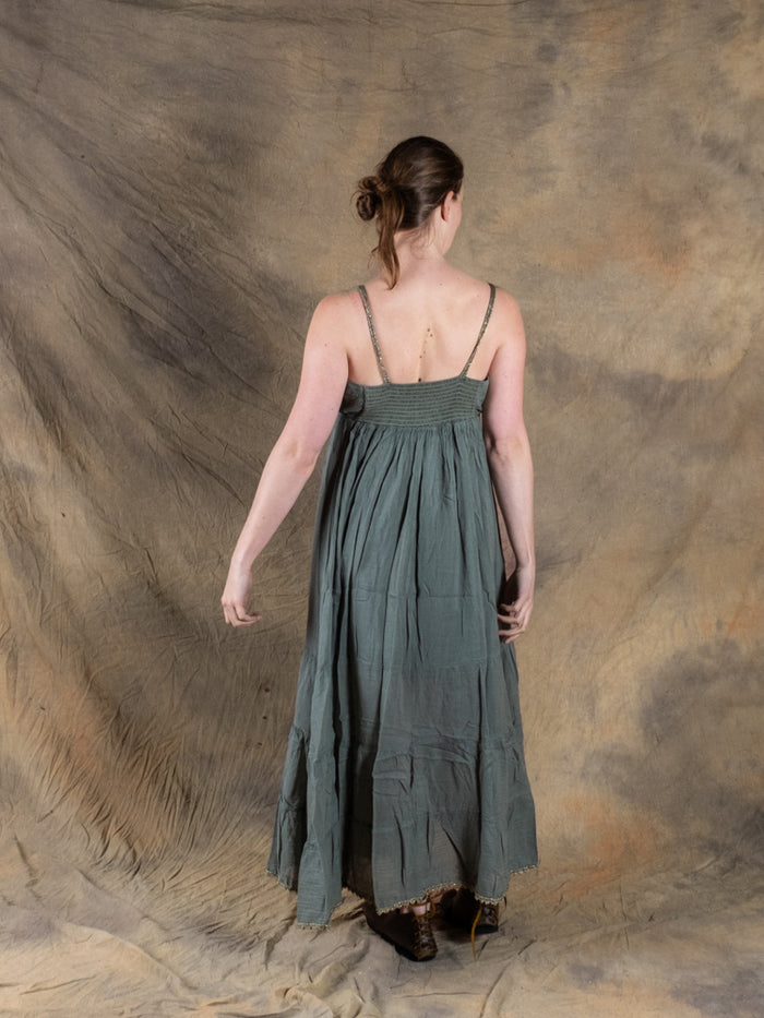 Gudinneklänning Athena, naturgrön