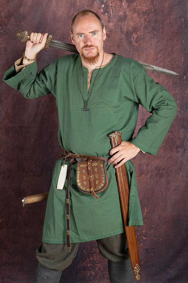 Tunic with authentic lining, green